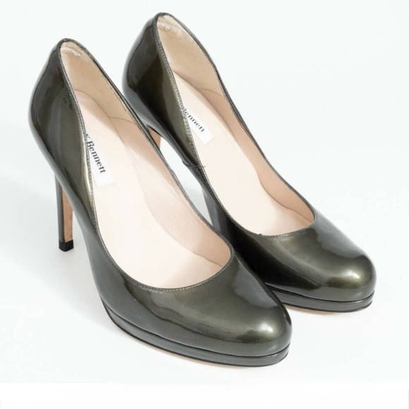 L.K.Bennett Sledge Platform Patent Leather Heels Size 36 - Picture 1 of 8